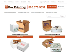 Tablet Screenshot of boxprinting.com